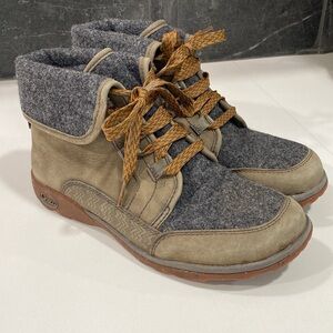 Chaco Women’s Nickel Gray Waterproof Leather Barbary Lace Up Ankle Boots Size 7.